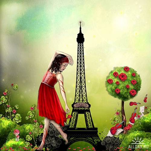 Скрап-набор Love In Paris