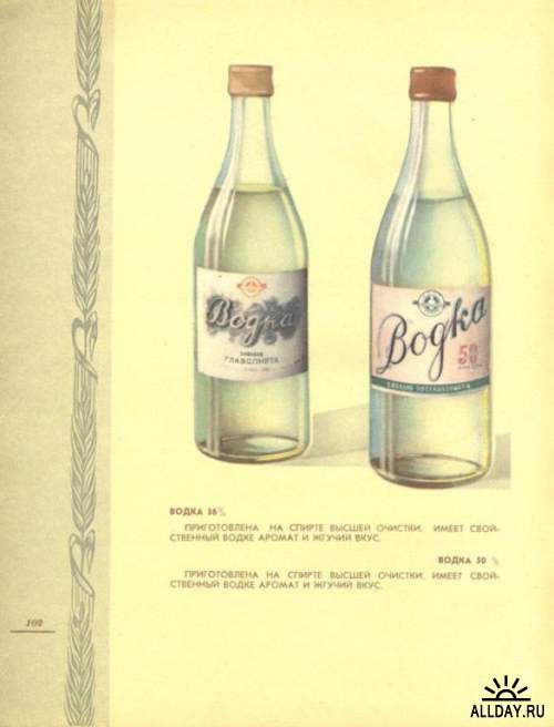 Каталог Ликеро-водочных изделий. 1957 год.