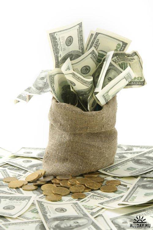 Stock Photo: Sack of money | Мешок с деньгами