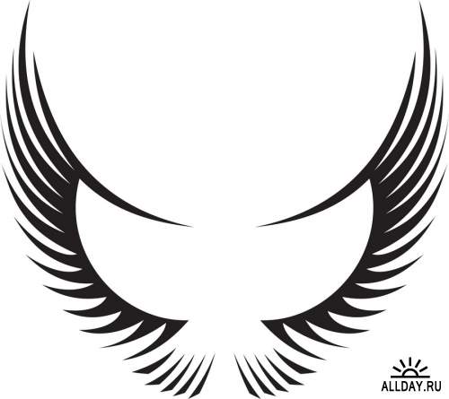 Birds wings graphics | Крылья - Набор графических элементов дизайна для коллажей