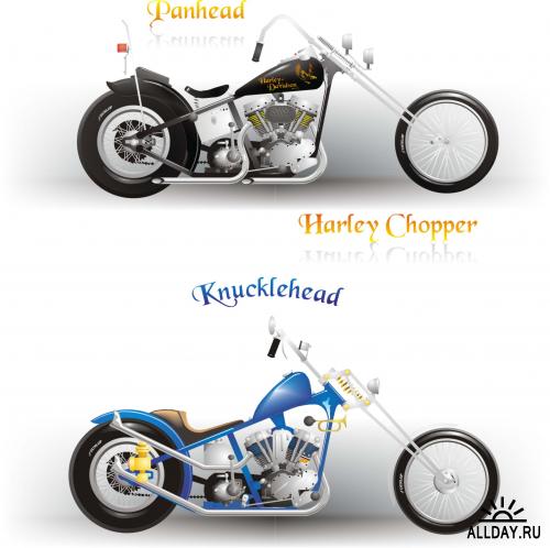 Векторный клипарт - Мотоциклы