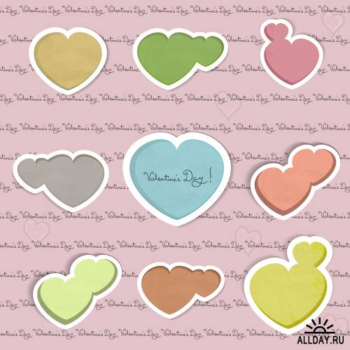 Colorful stickers and speech bubbles