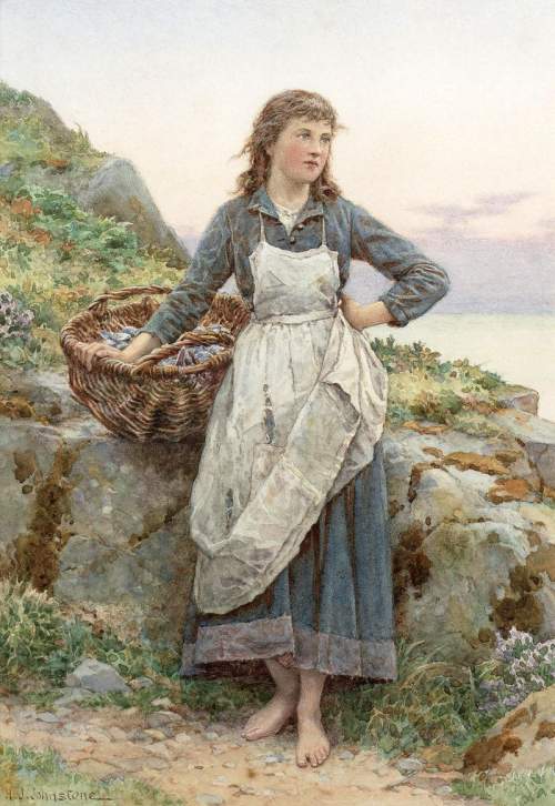 Английский художник Henry James Johnstone (British, 1835-1907)