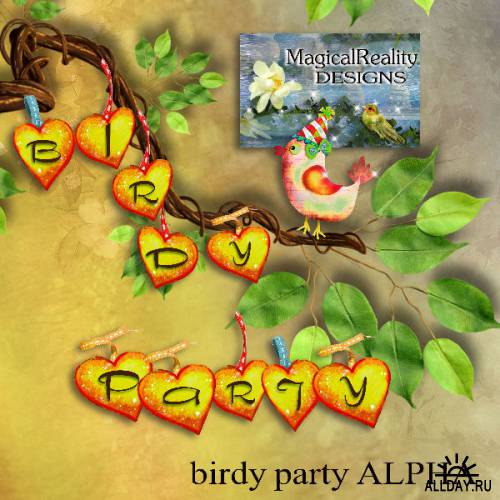 Скрап-набор «Birdy Party»