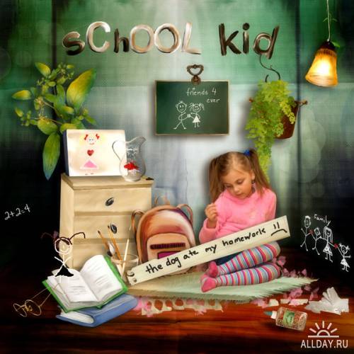 Scrap kit School Kid