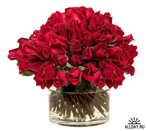 Flower and bouquets in vase 2 | Цветок и букеты в вазе 2 - Набор элементов для коллажей и скрапбукинга