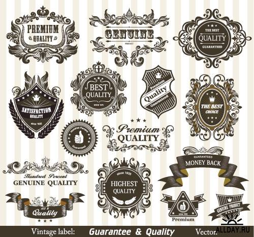Vintage premium quality labels
