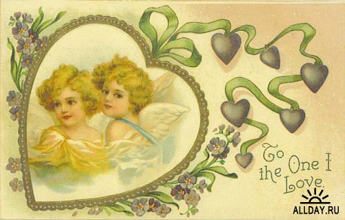 День Валентина. Винтажные открытки и изображения