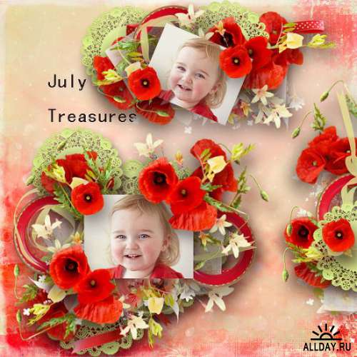 Scrap set - The July Treasures