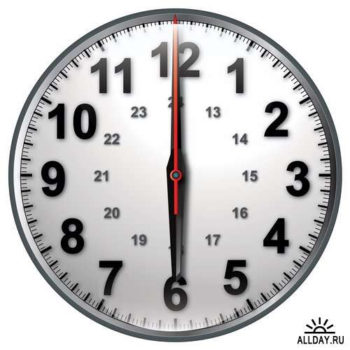 Время и часы в векторе  | Time and clock in vector from stock - 25 Eps