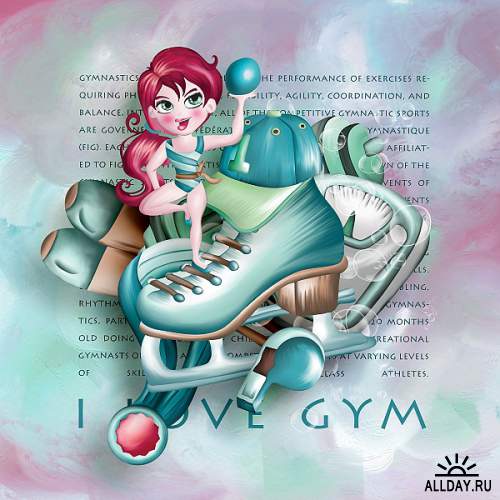 Скрап-набор I Love Gym (ILoveGym)