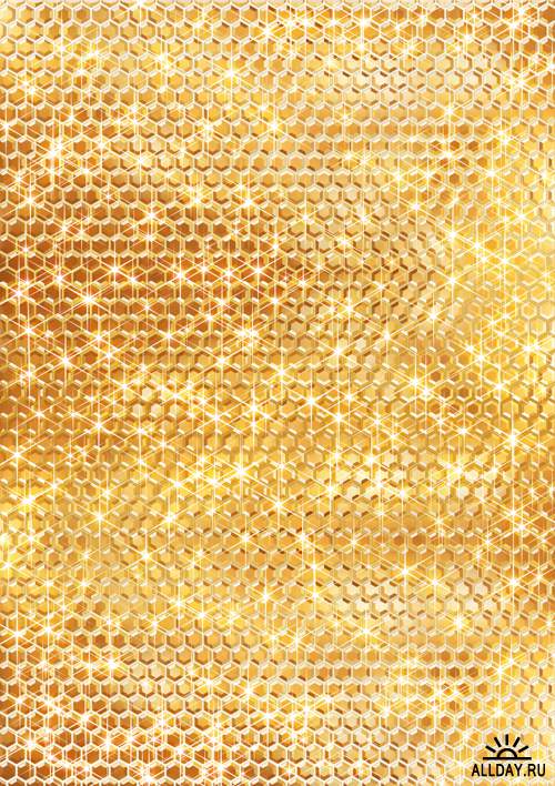 Золотые фоны - Растровый клипарт | Gold Backgrounds - UHQ Stock Photo