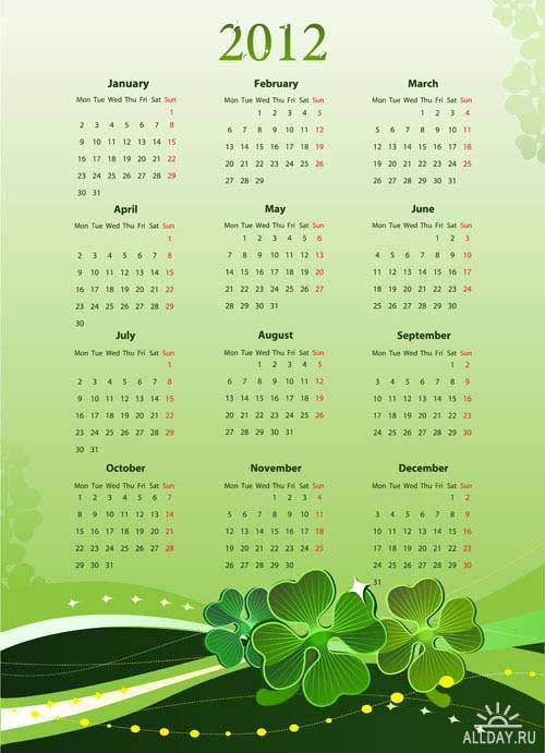 Calendar for 2012. Set.9 | Календарь на 2012 год. Вып.9