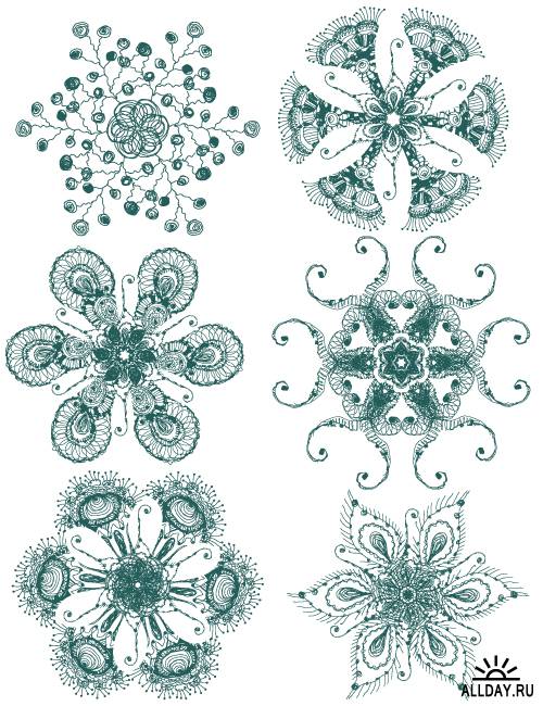 Vintage snowflakes