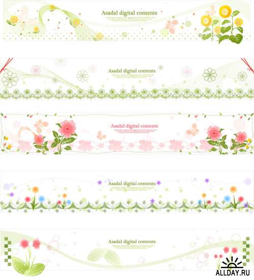Spring Story Banners in Vector