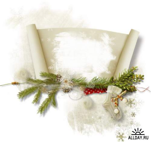 Праздничные рамочки - набор новогодних и рождественских рамочек