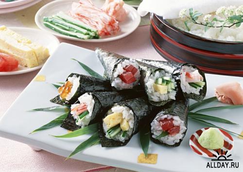 Клипарт Японская кухня(Суши и морепродукты) | Japanese foods Part 2