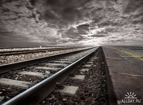 Stock Photo: Grunge railway | Железная дорога в гранжевом стиле
