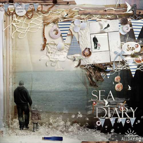 Скрап-набор - Sea Diary