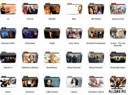 TV Series Colored Folder Icons MegaPack