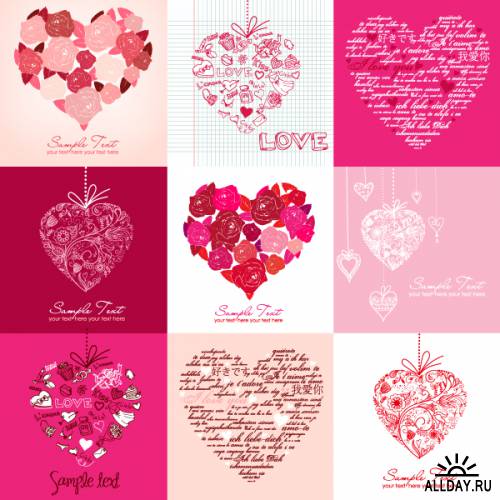 Greeting cards with heart