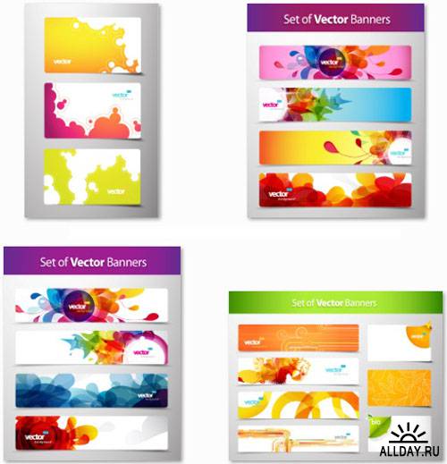 Creative Vector Banners and Cards