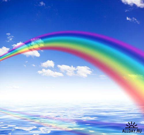 Фон с радугой | Background with rainbow