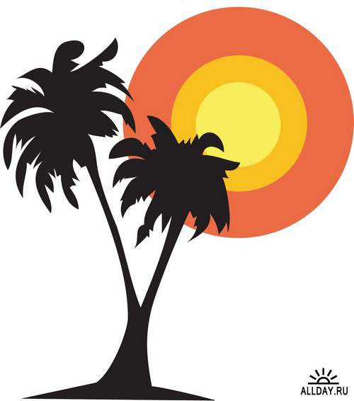 Southern tree - palm 2 | Южное дерево - пальма 2 - элементы для коллажей