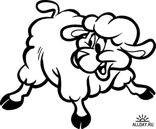 Овцы и бараны (подборка векторных отрисовок)