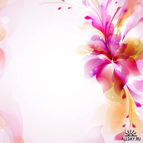 Background with abstract flowers