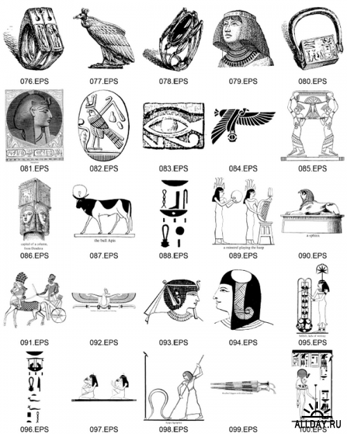 Ancient Egyptian Designs And Motifs