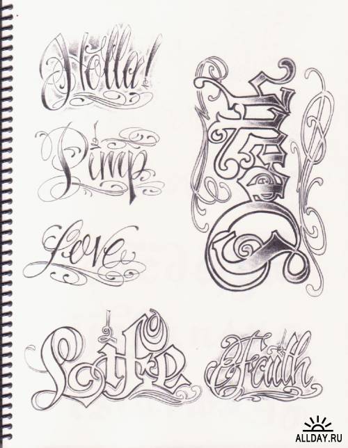 Bj Betts custom lettering guide. Часть 1 и 2
