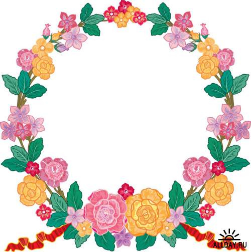 Floral Frame - cutouts 5 | Рамки - вырезы с цветами и листьями 5