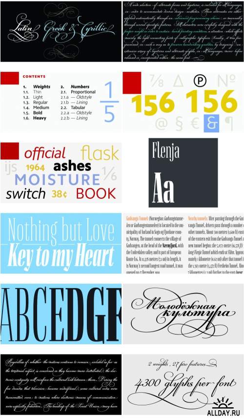 Сборник красивых шрифтов / Fonts pack 08