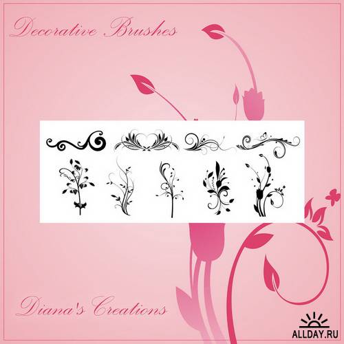 Flowers Brushes by Diana Creations \ Кисти - Цветы