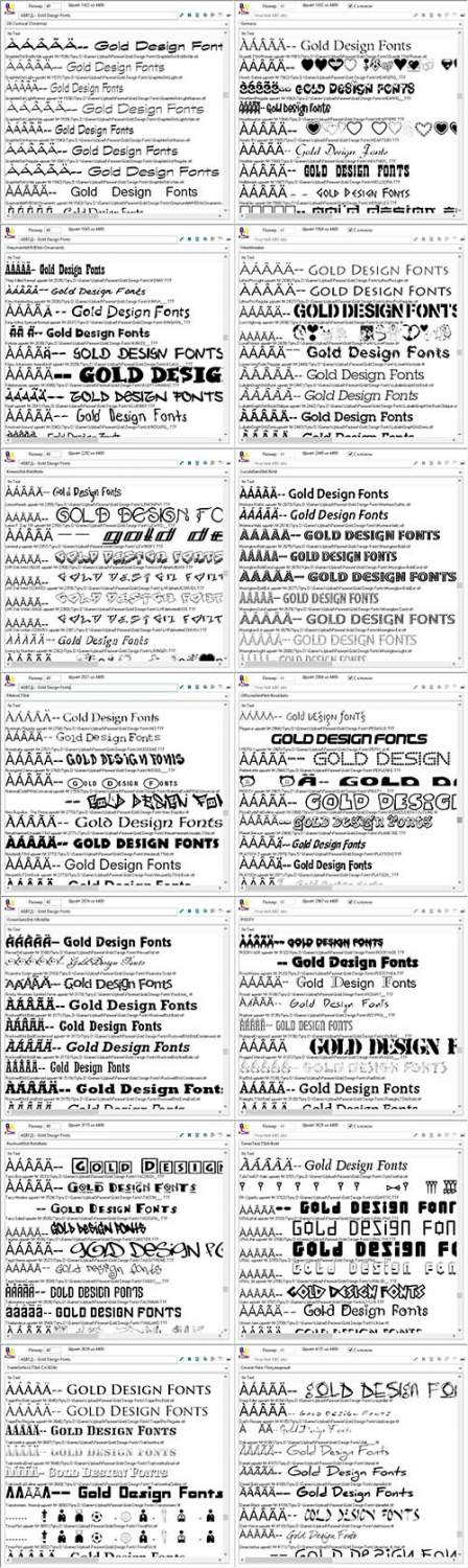 Gold Design Fonts