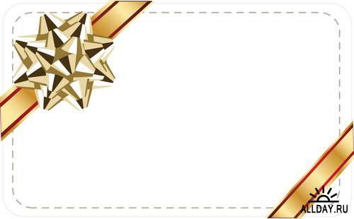 Greeting cards labels with ribbons and bows | Поздравительные лэйблы, открытки, карточки с лентами и бантами - элементы для коллажей