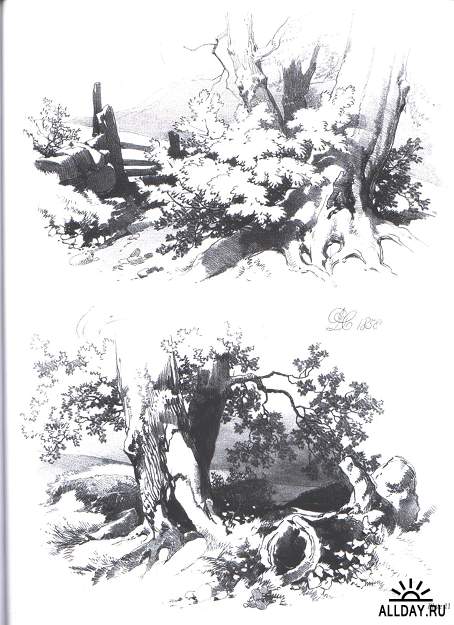 J.D. Harding -On Drawing Trees and Nature. A Classic Victorian Manual/Рисование деревьев и природы. Класическое викторианское руководство