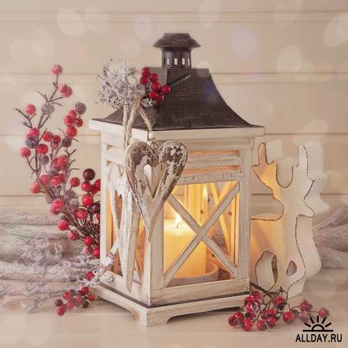 Новогодний фонарик - Растровый клипарт | Christmas lantern - UHQ Stock Photo