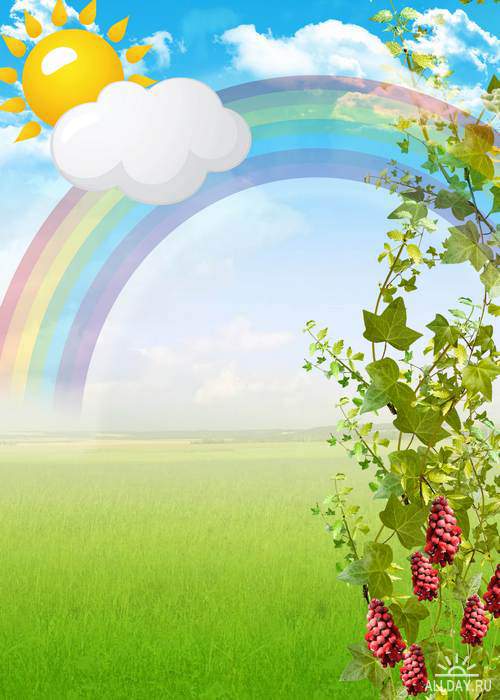 Backgrounds - rainbow and summer landscapes  | Фоны - лето, радуга и пейзажи