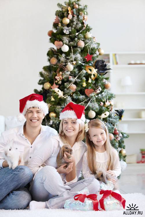Stock Photo: Christmas family #2 | Семейный Новый год #2