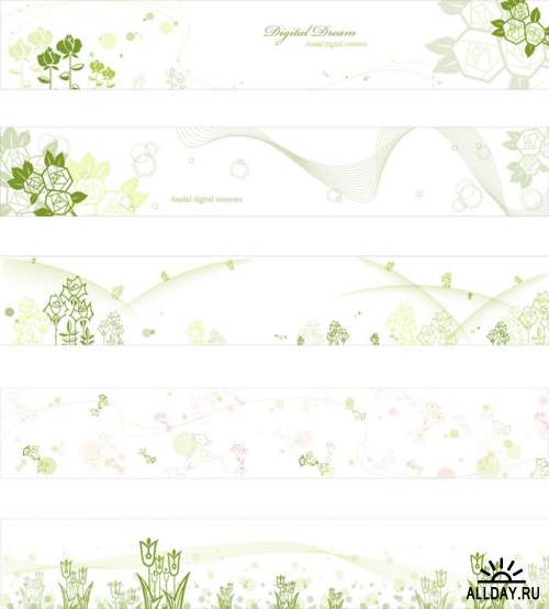 Spring Story Banners in Vector