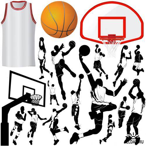 Basketball silhouette - vector