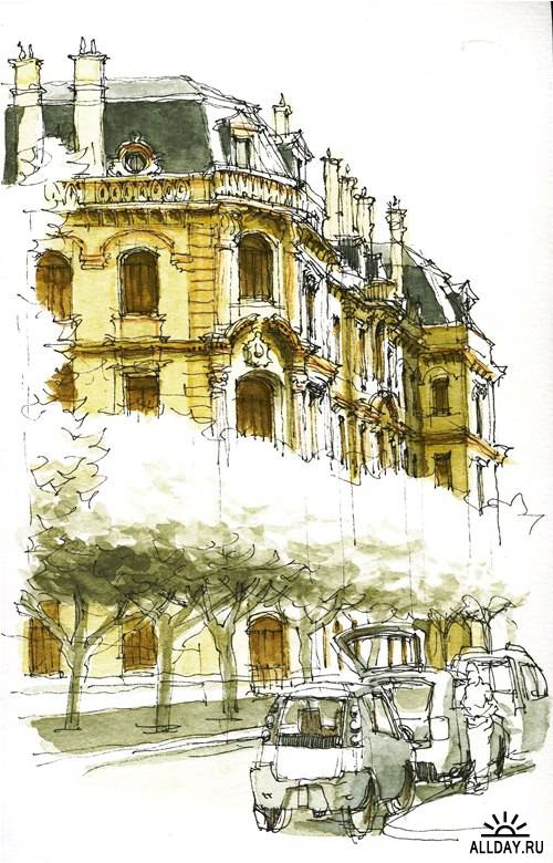 Архитектурные зарисовки испанского архитектора Луиса Руиса