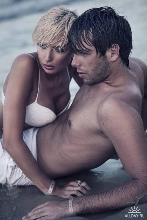 Beautiful couple on the beach