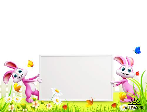 Пасхальный кролик - Растровый клипарт | Easter Rabbit 3D - UHQ Stock Photo