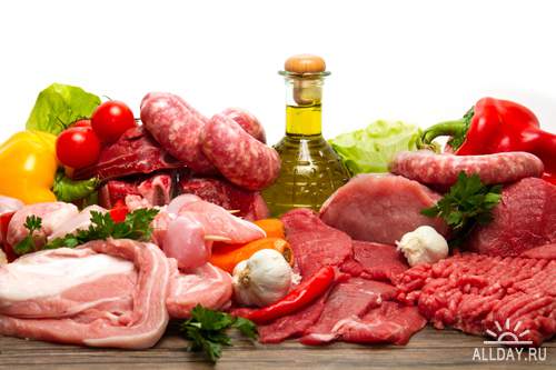 Мясные натюрморты - Растровый клипарт | Meat Still-lifes - UHQ Stock Photo