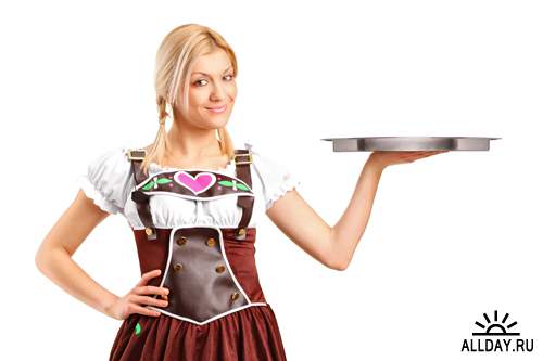 Немецкие девушки - Растровый клипарт | German girl - UHQ Stock Photo