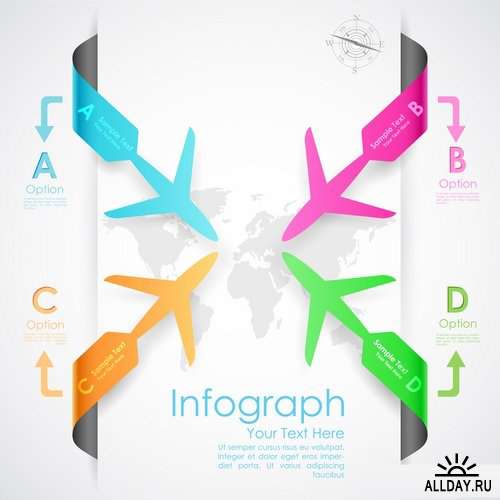 Инфографика элементы для путешествия в векторе | Infographics elements for travel in vector from stock - 25 Eps