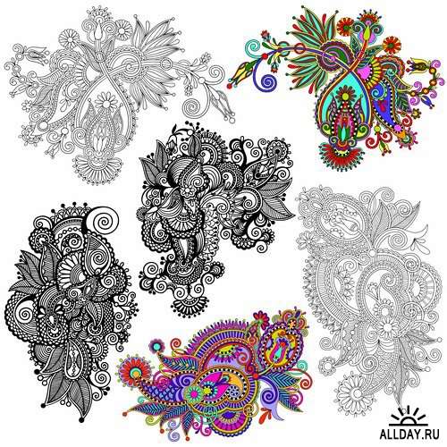 Ethnic ornaments in vector from stock - 25 Eps